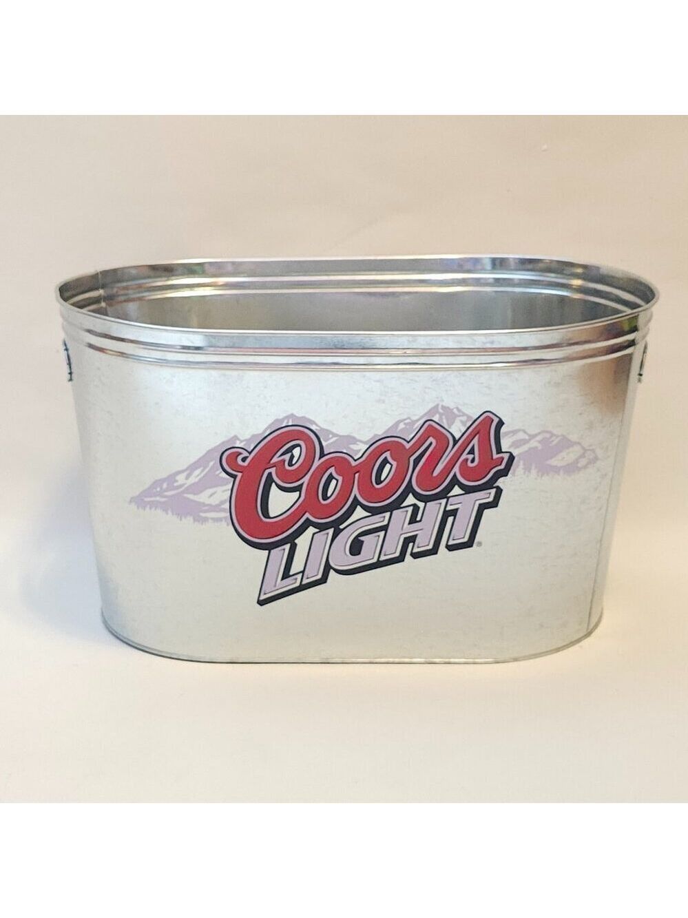 2007 COORS LIGHT Cooler Bucket Trough Metal Large Beer Ice Bucket
